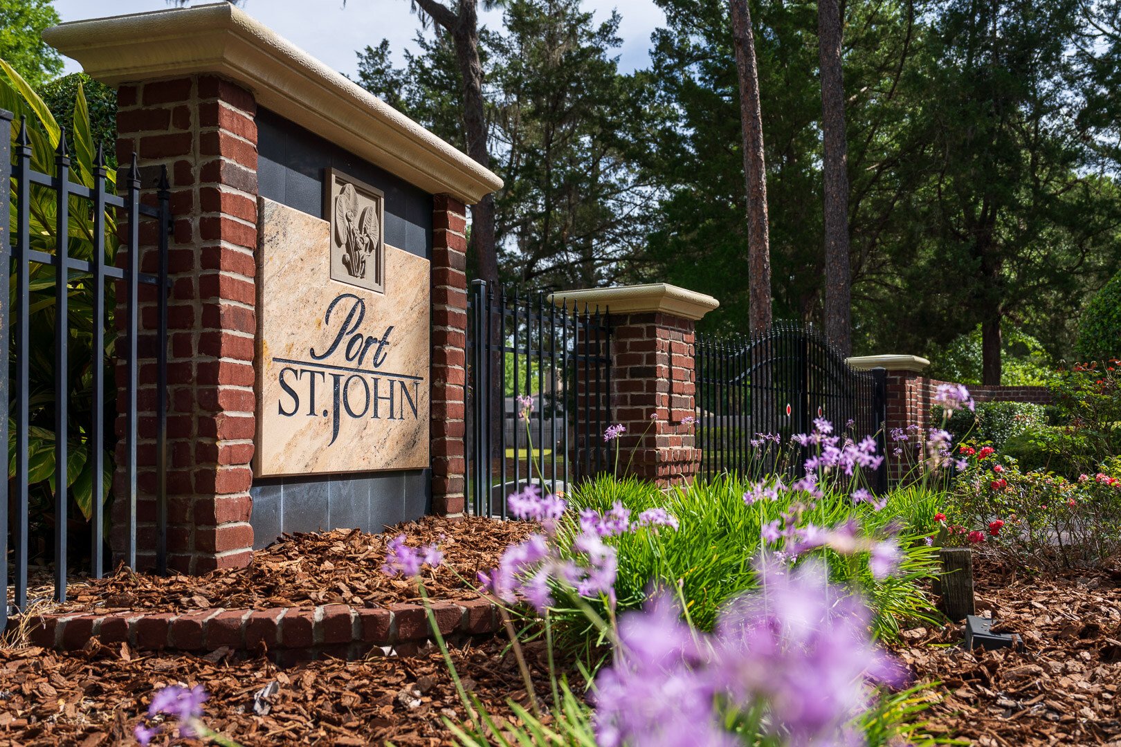 commercial maintenance HOA entrance sign planting bed perennials